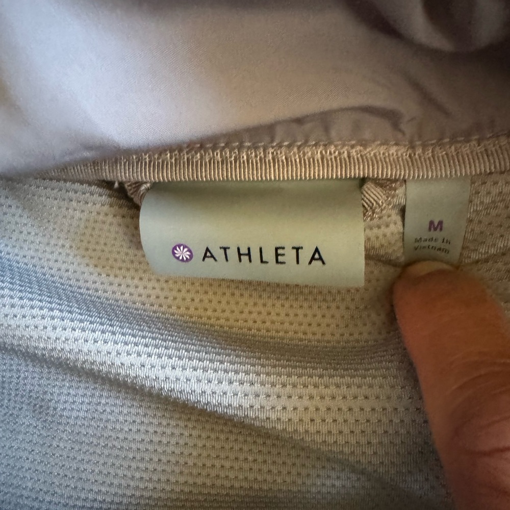 Athleta Light Gray Performance Jacket with fold a… - image 5